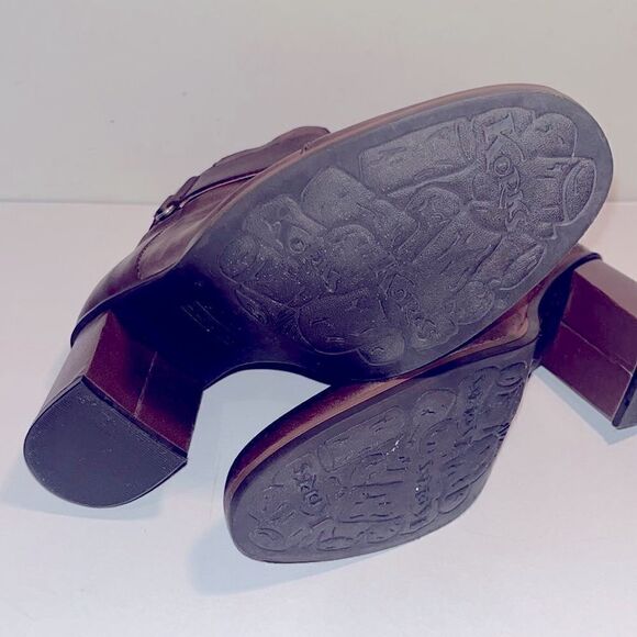 Korks brown two tone leather 3” heel boots - Picture 6 of 7